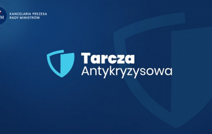 Napis tarcza antykryzysowa i logo.