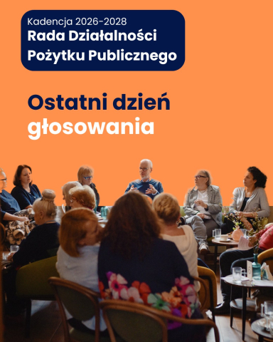 Plakat promujący z hasłem "Ostatni dzień głosowania"