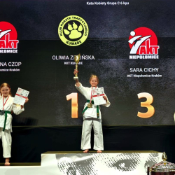 Podium zawodów karate